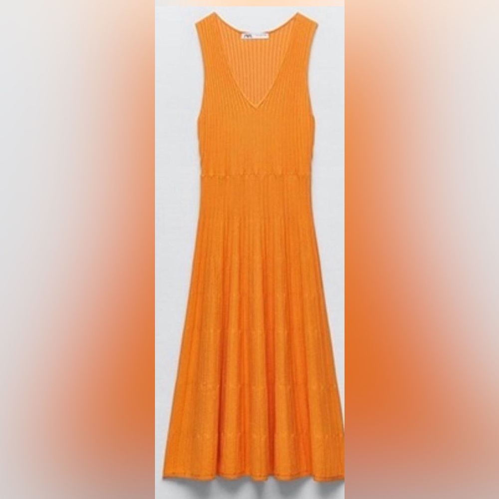 SOLD NWT Zara Knit Skater midi dress